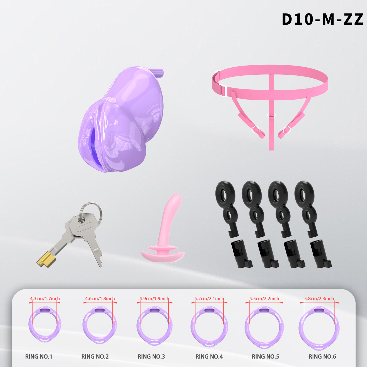 Adjustable Silicone Male Chastity Cage