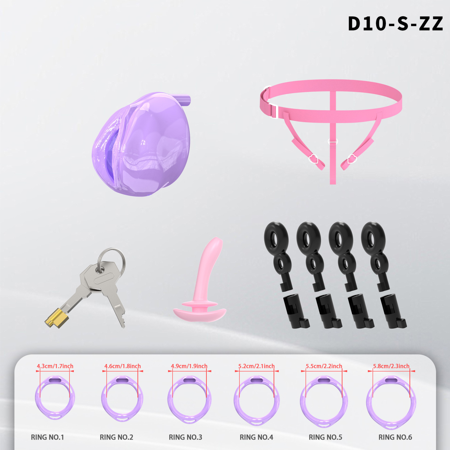 Adjustable Silicone Male Chastity Cage