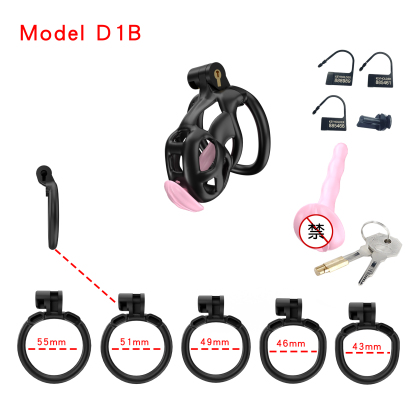 Black ABS Cobra Chastity Cage  (5 Sizes)