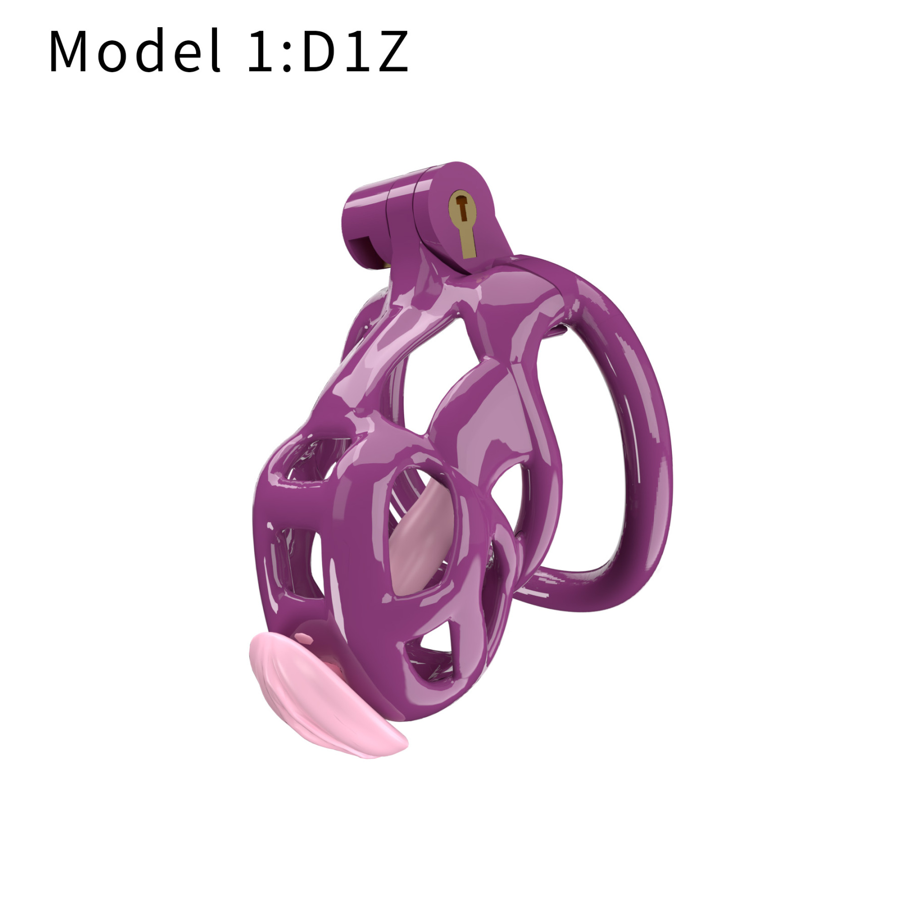 Purple ABS Cobra Chastity Cage – Male Chastity Device (5 Sizes)