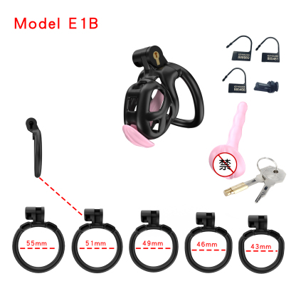 Black ABS Cobra Chastity Cage  (5 Sizes)