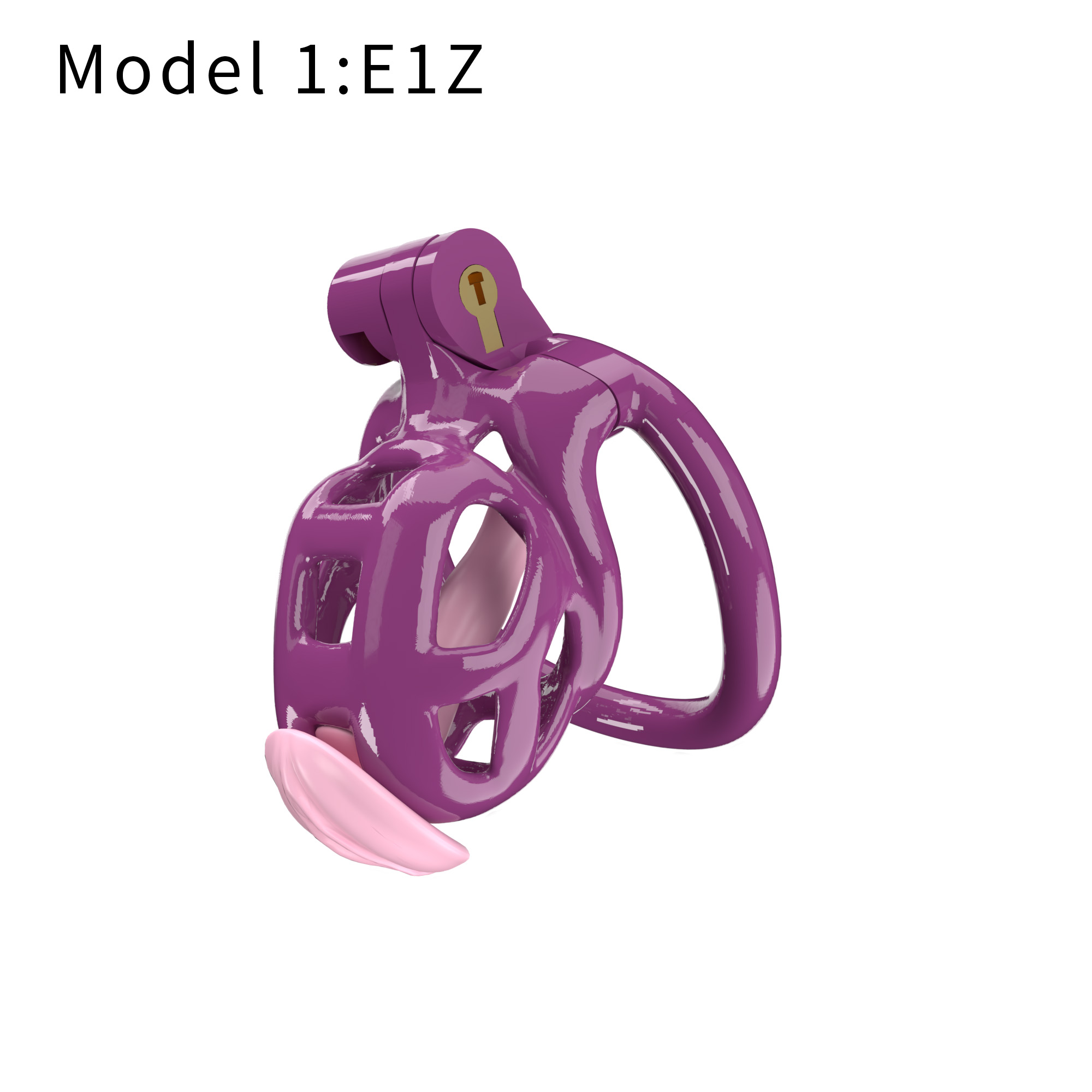 Purple ABS Cobra Chastity Cage – Male Chastity Device (5 Sizes)