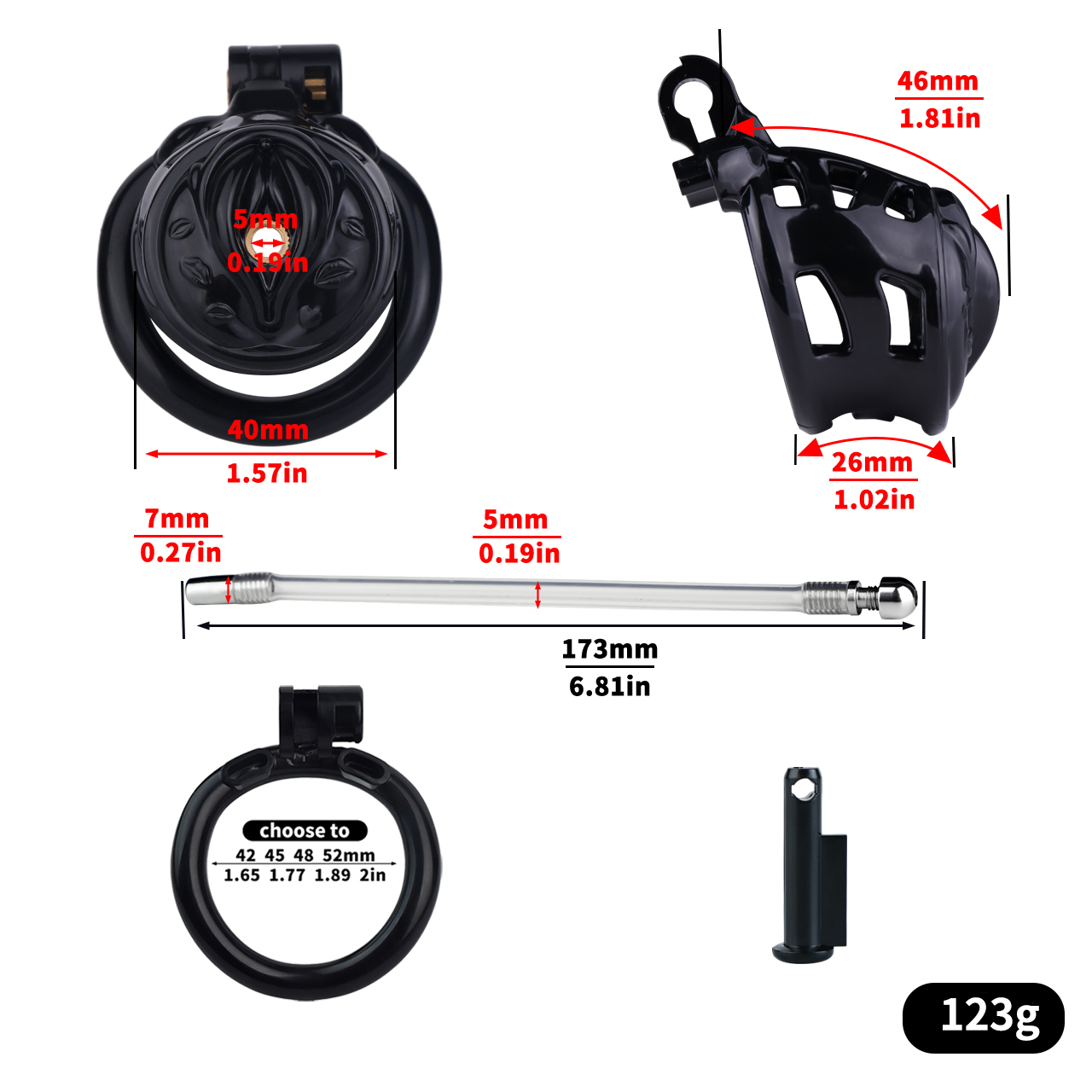 Belted Chastity Lock with Drain Tube – Adjustable Strap System, Secure & Extended Wear Design