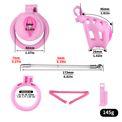 Belted Chastity Lock with Drain Tube – Adjustable Strap System, Secure & Extended Wear Design