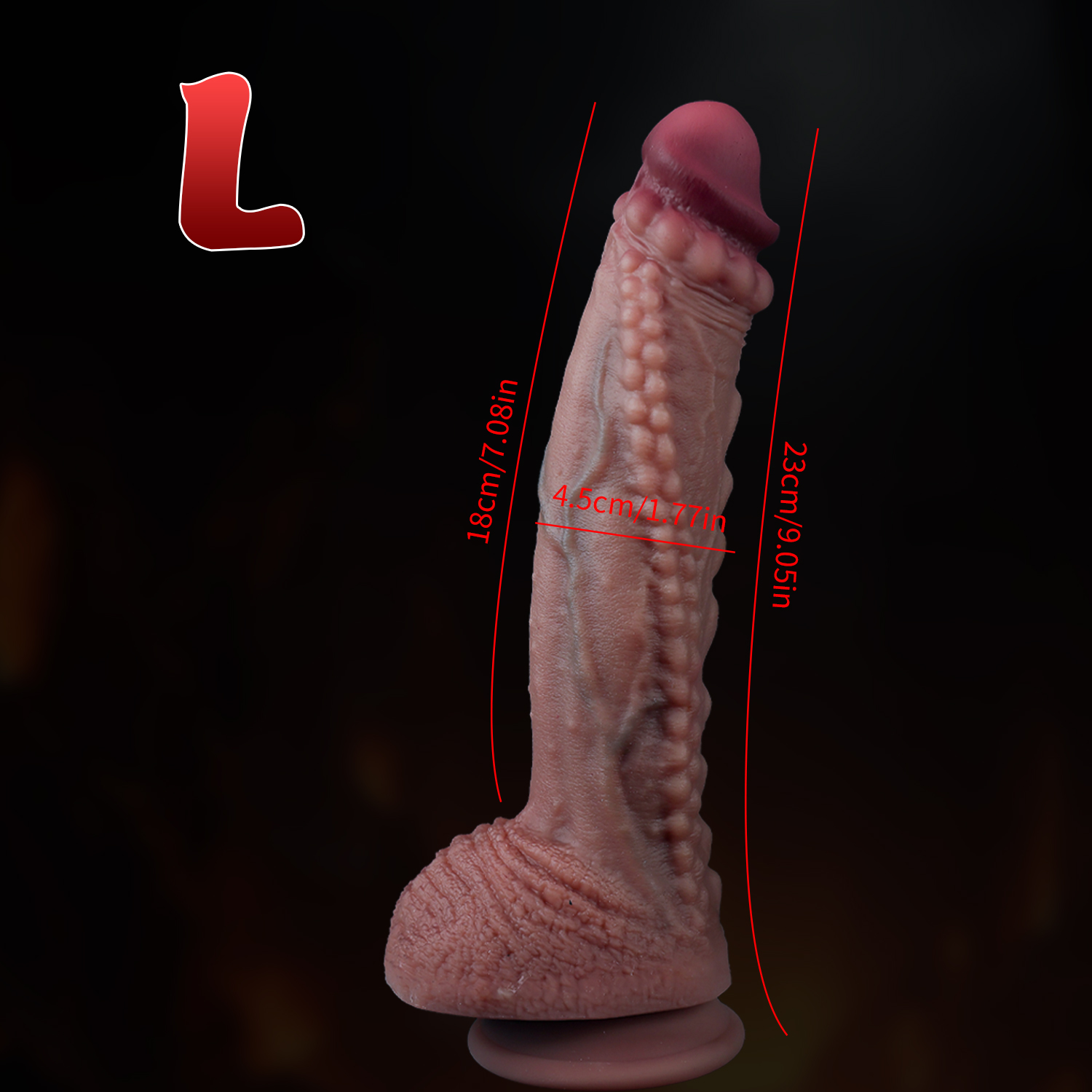 Realistic Beaded Silicone Dildo with Soft Skin Texture & Multiple Sizes