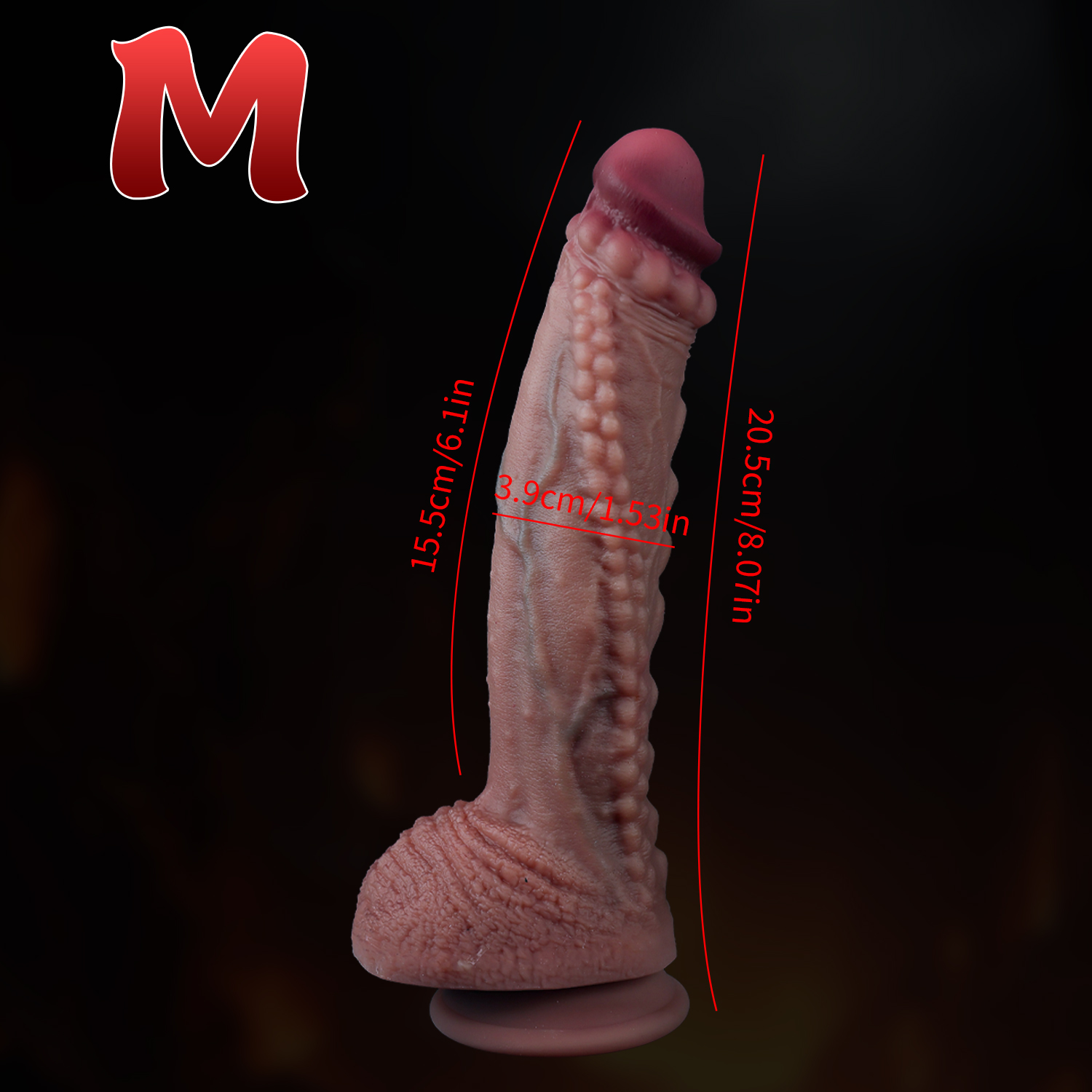 Realistic Beaded Silicone Dildo with Soft Skin Texture & Multiple Sizes