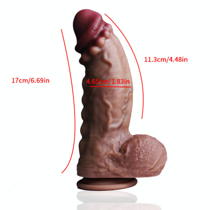 Realistic Beaded Silicone Dildo with Textured Design & Multiple Sizes
