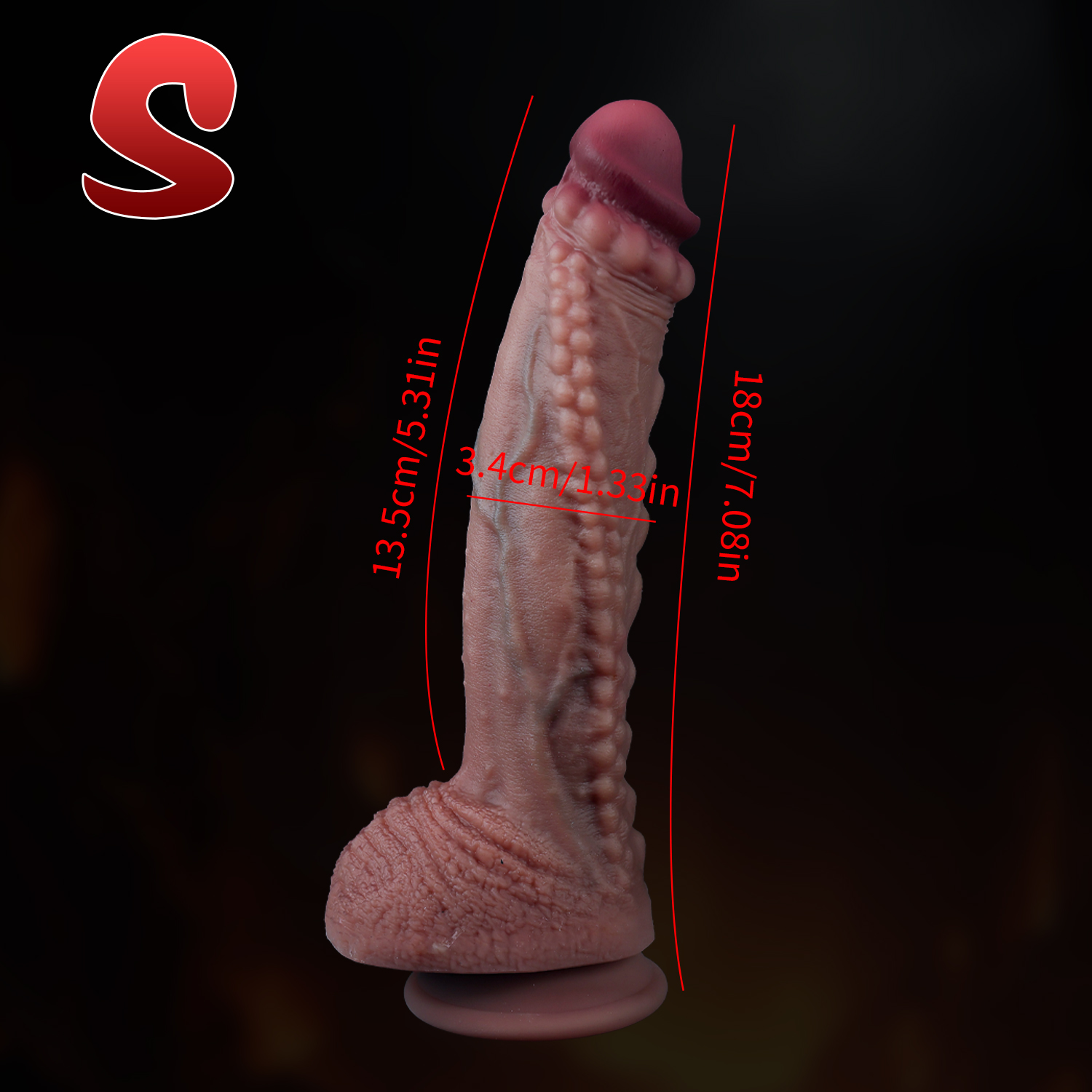 Realistic Beaded Silicone Dildo with Soft Skin Texture & Multiple Sizes