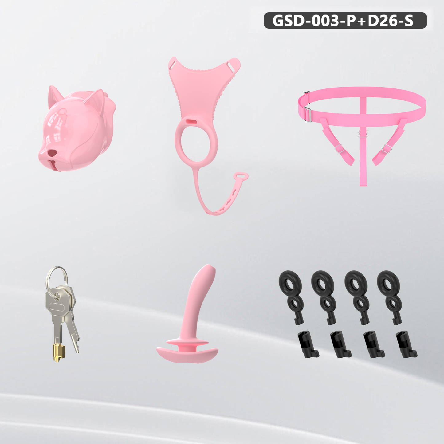 Puppy Head Chastity Cage Set with Underwear & Plug – GSD Series BDSM Restraint Kit