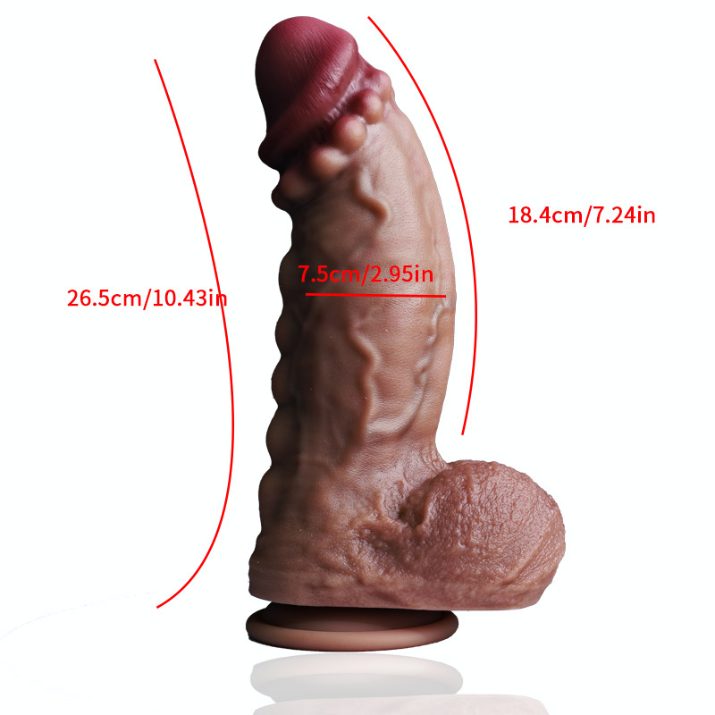 Realistic Beaded Silicone Dildo with Textured Design & Multiple Sizes
