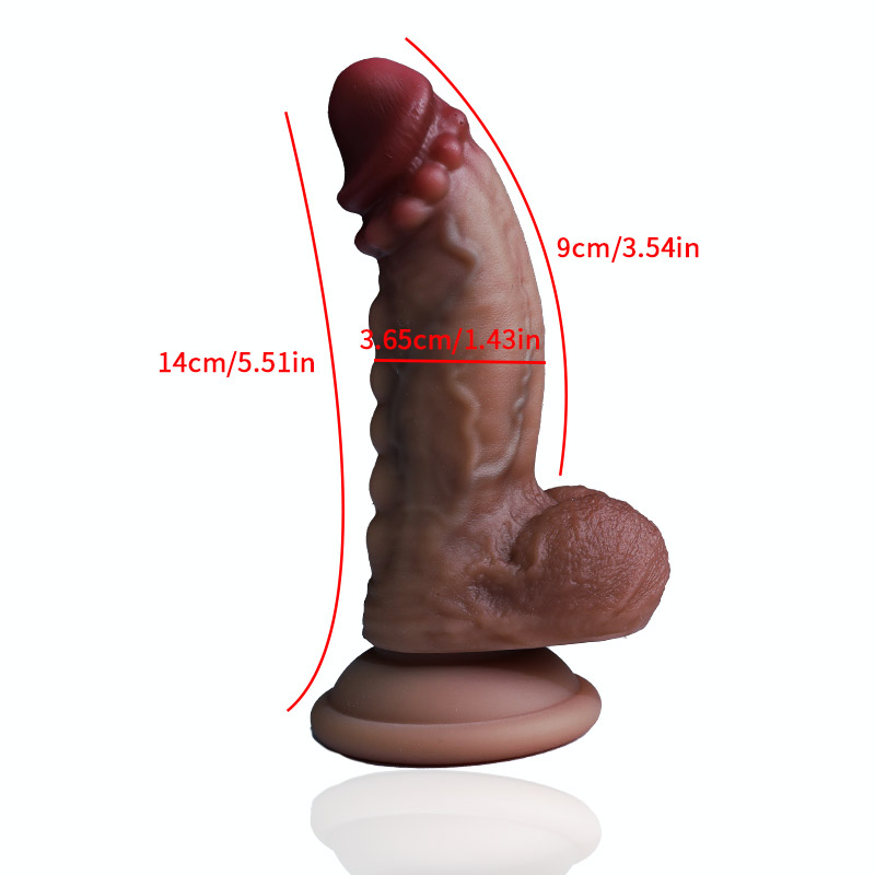 Realistic Beaded Silicone Dildo with Textured Design & Multiple Sizes