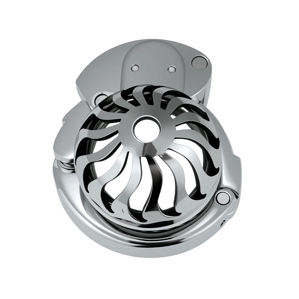  Stainless Steel Male Chastity Cage | 6-Level Adjustable Cock Cage (32–50mm) | Adult BDSM Sex Toy for Chastity & Bondage Play-ToyAura