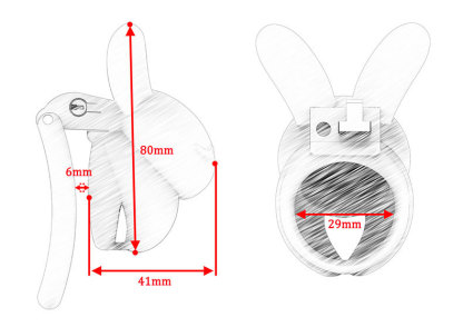 Resin Bunny Chastity Lock – Cute Lightweight Chastity Device (2 Colors)