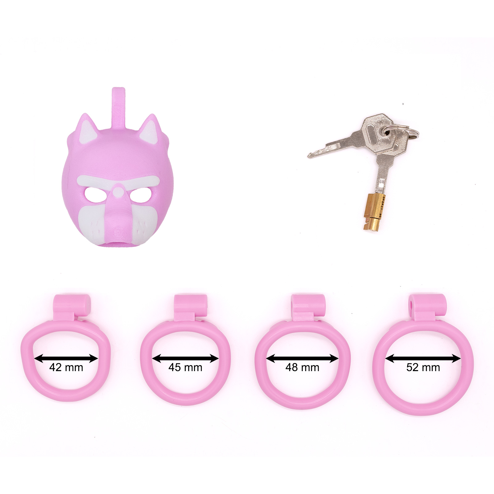 Dog Head 3D Printed Chastity Cage