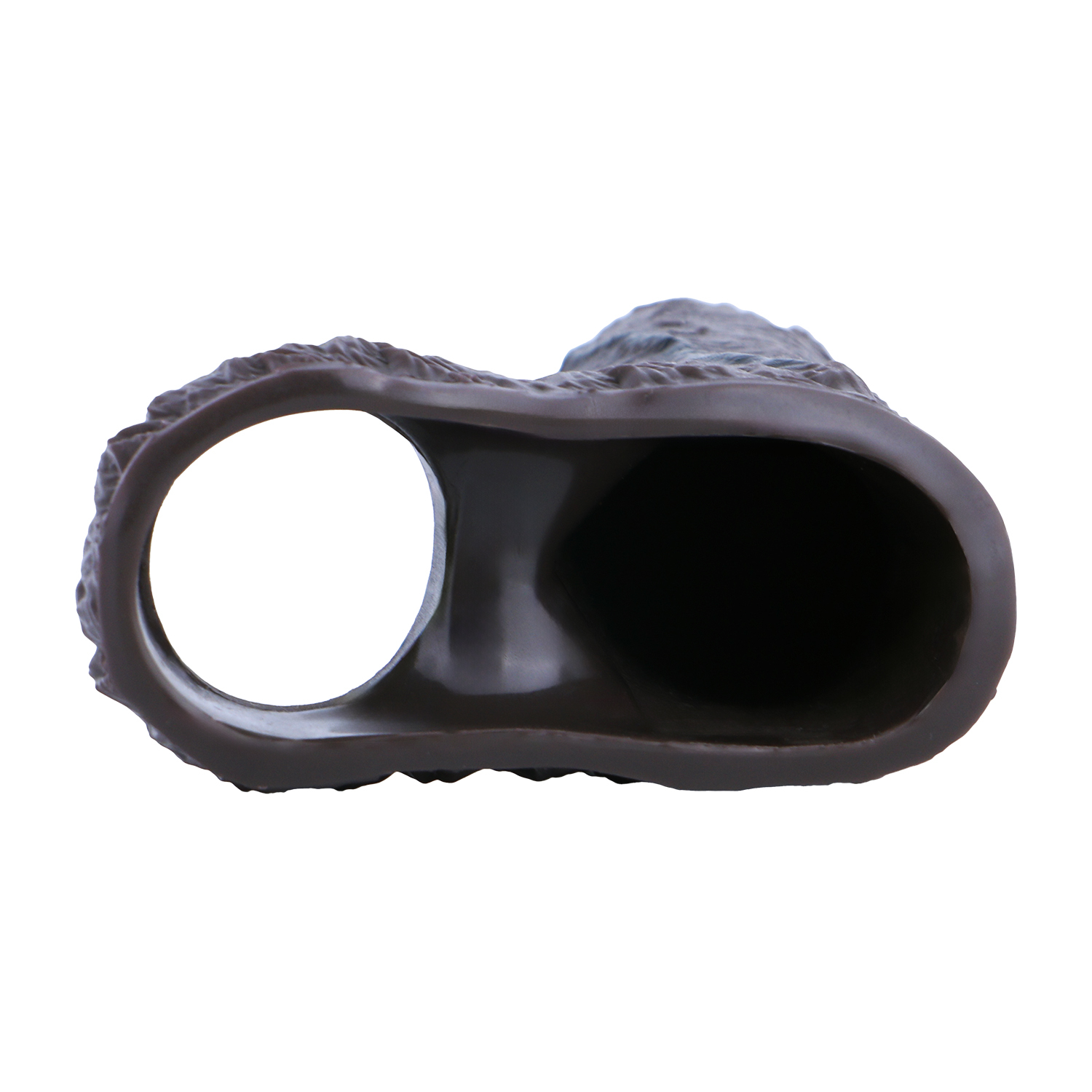 Realistic Textured Hollow Strap-On Dildo Sleeve – Soft Silicone Wearable Extender for Couples