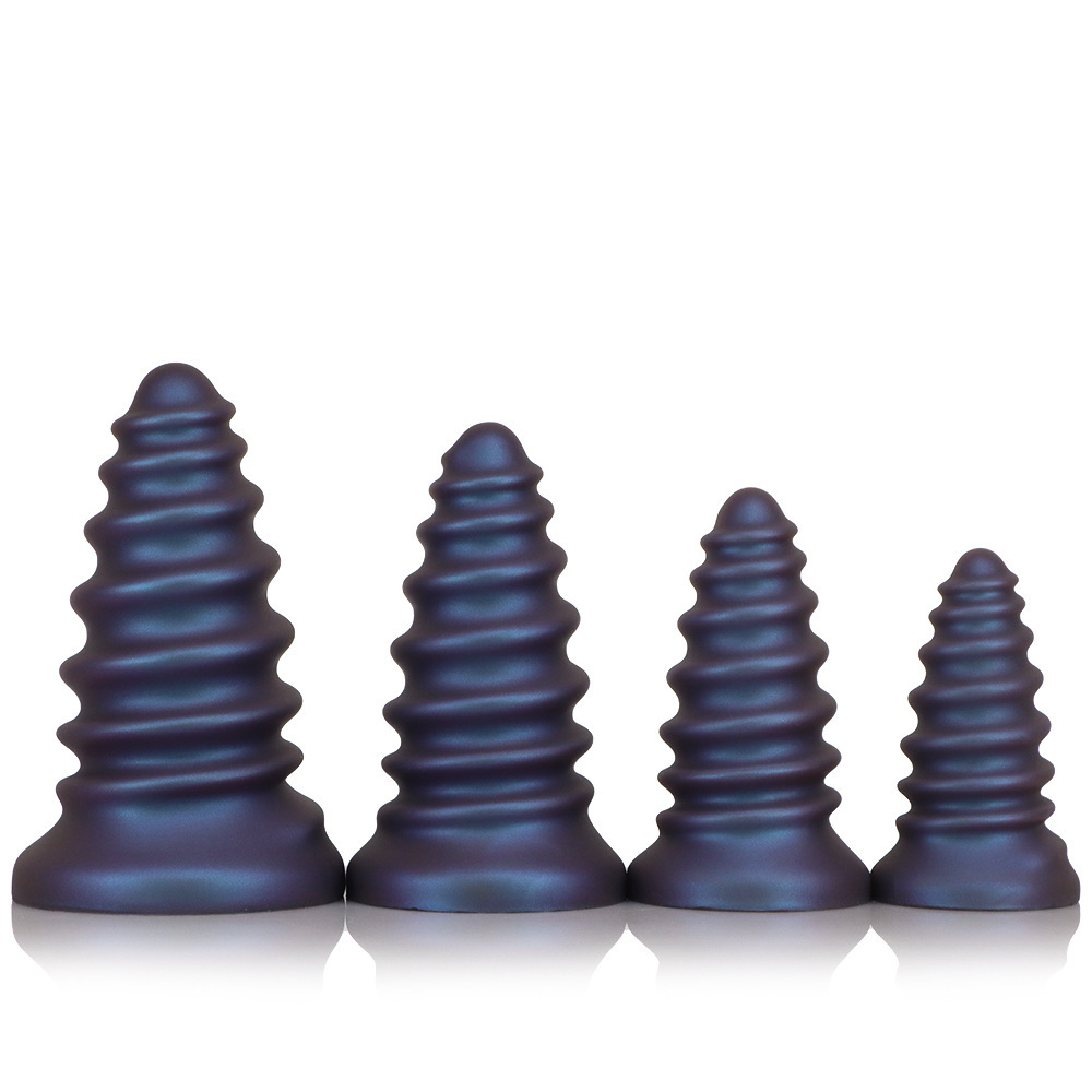 Threaded Anal Plug  – 4 Sizes Silicone Plugs