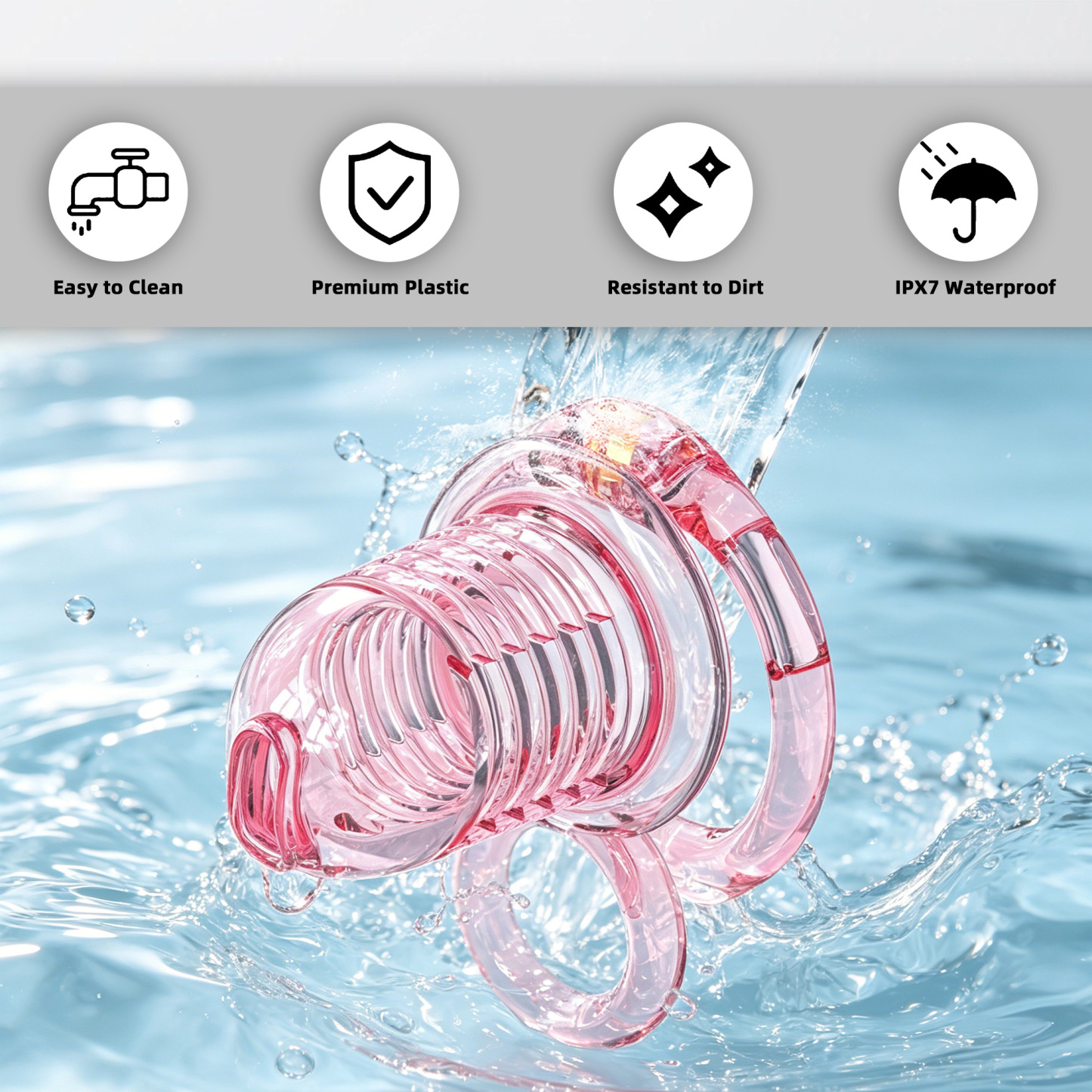 Soft Chastity Cage with Optional Remote Vibrating Plug