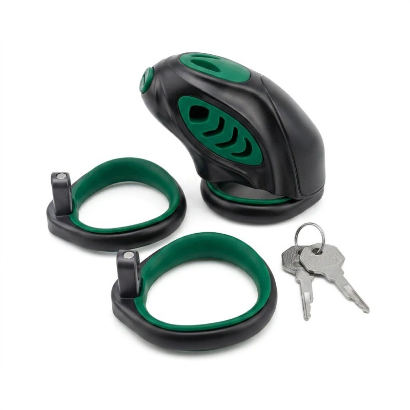 Alien Design Male Chastity Cage with Silicone Ring