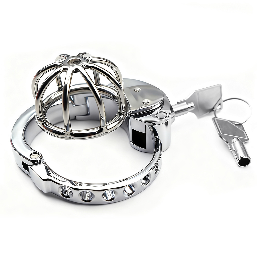 Stainless Steel Cock Cage for Men | Male Chastity Device with Adjustable Fit 32–50mm & Urethral Tube