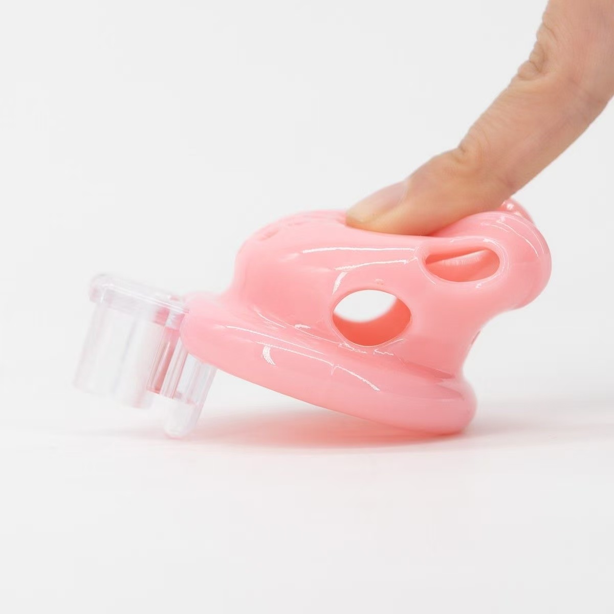 Soft Silicone Locking Cage – Lightweight Ventilated Wearable Design