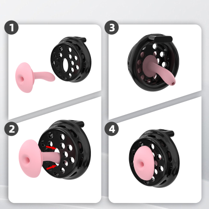 Double Layer Resin Chastity Cage Set for Men – Adjustable Hard Resin Cage with Soft Silicone Spike Bead Ring, S/M Sizes, Pink Purple Black Options