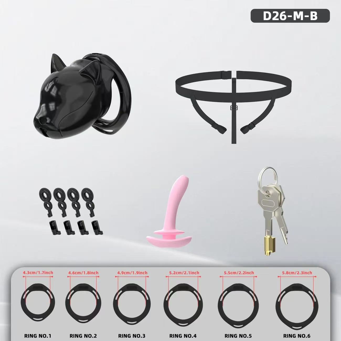 Puppy Hood Chastity Cage – Cute Dog Head Design Lightweight Resin Lock