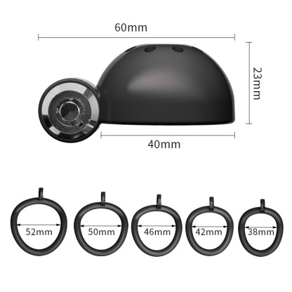 Metal & ABS Chastity Device with Secure Lock and Ventilation Holes