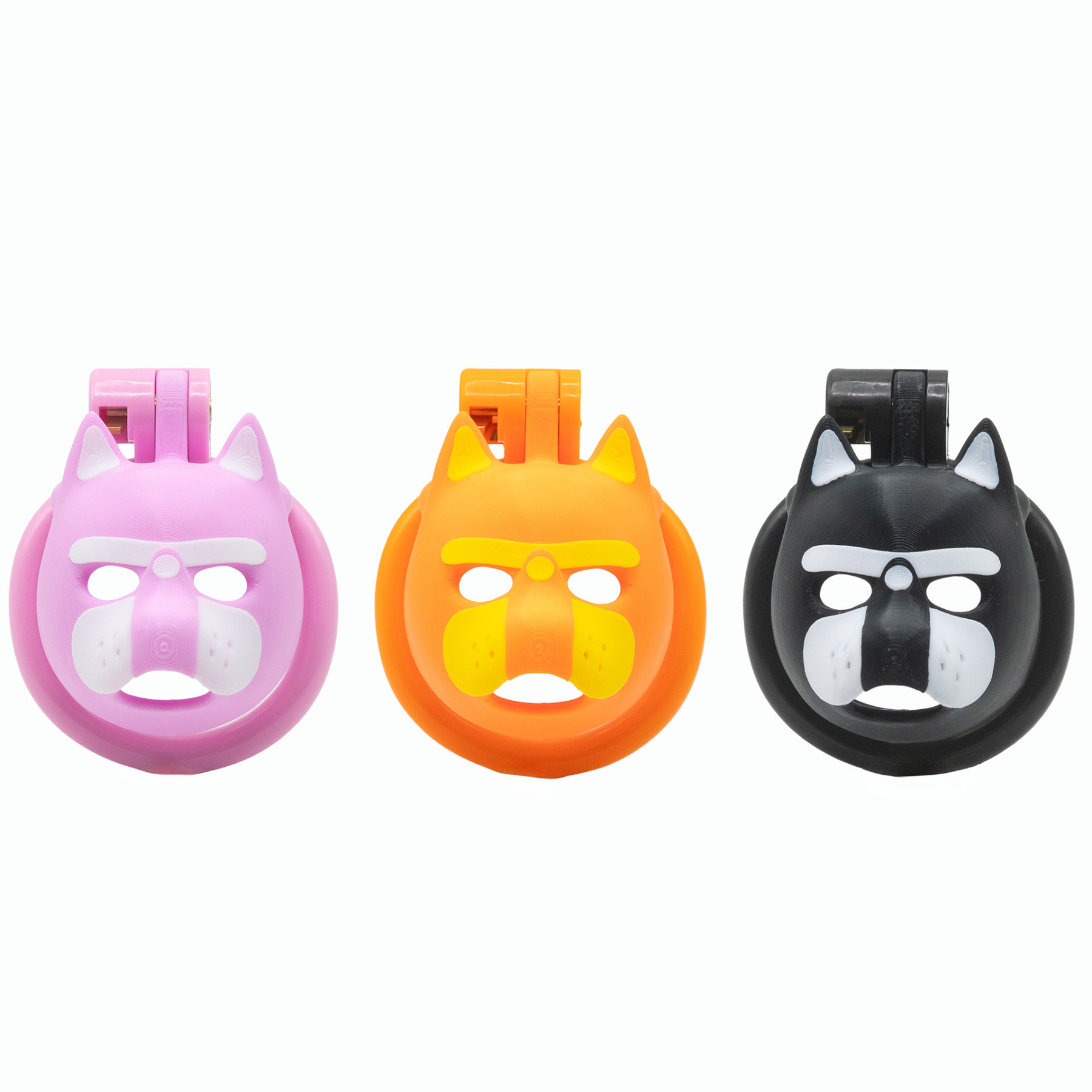 Dog Head 3D Printed Chastity Cage