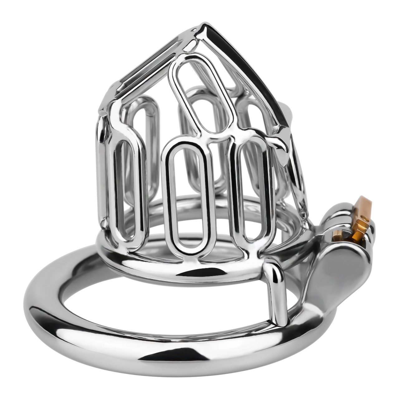 Openwork Metal Chastity Lock – Breathable Stainless Steel, Secure & Lightweight Design
