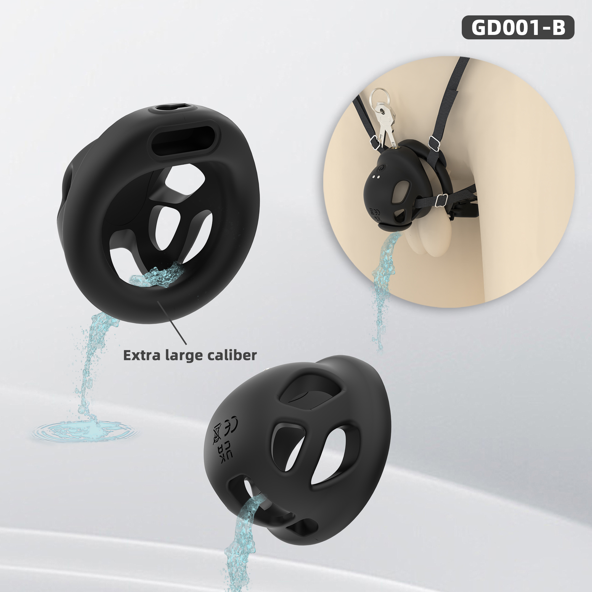 Electric Silicone Chastity Cage – Soft Locking Device for Comfortable Long Wear