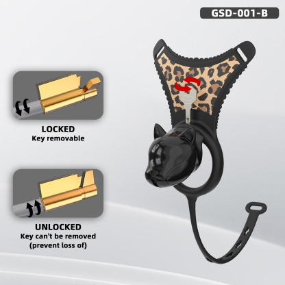 Puppy Head Chastity Cage Set with Underwear & Plug – GSD Series BDSM Restraint Kit