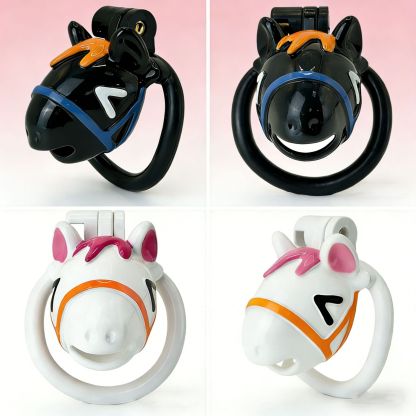 Horse Head Chastity Cage – 3D Printed Animal Style Lock Device for Male Control Play