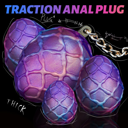 Dragon Egg Traction Anal Plug – Weighted Silicone Anal Plugs (S/M/L/XL)