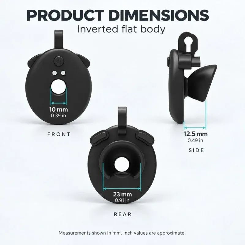 App-Controlled Vibrating Chastity Cage – Inverted Flat