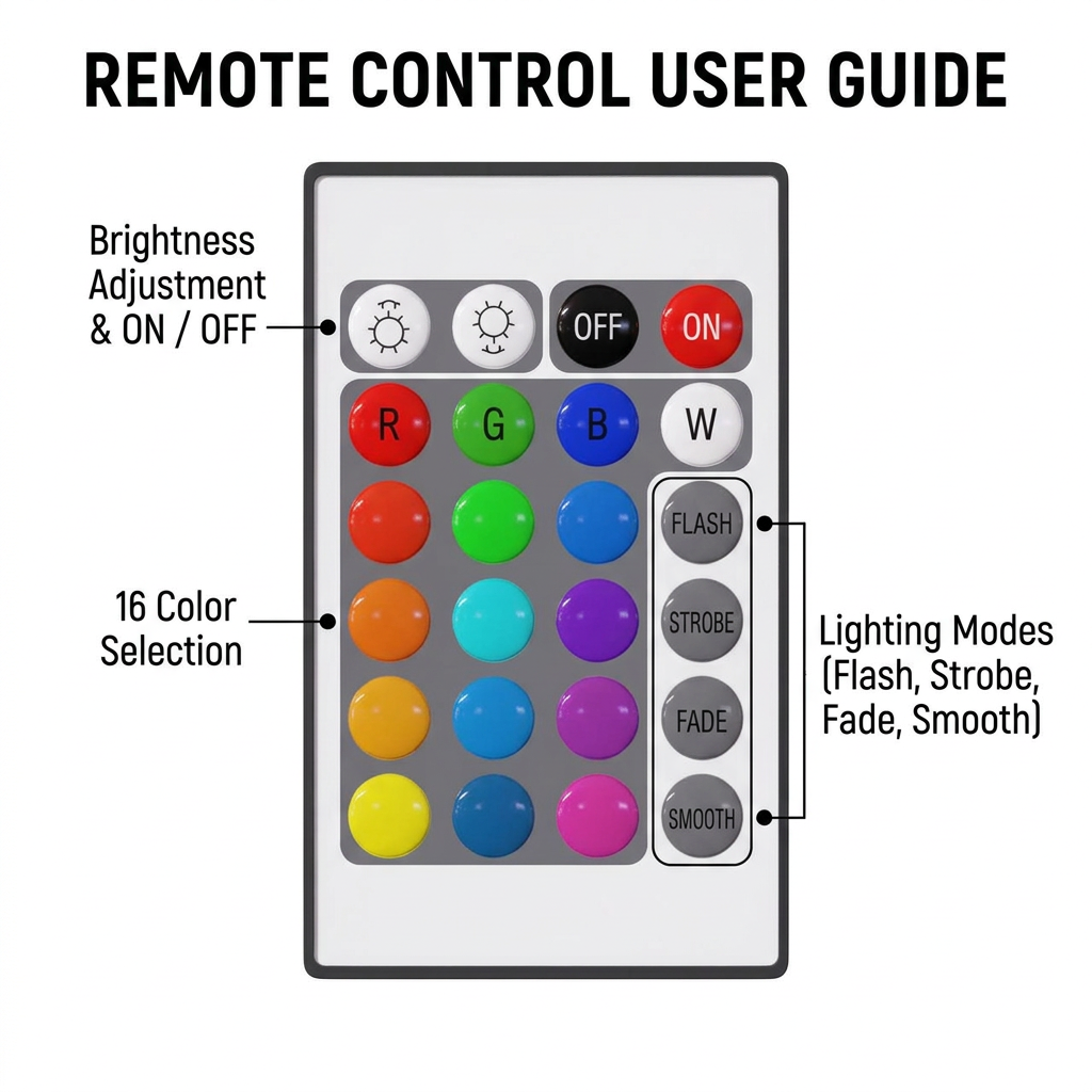 RGB LED Light-Up Chastity Cage with Remote Control – Waterproof 16-Color Ergonomic Cage