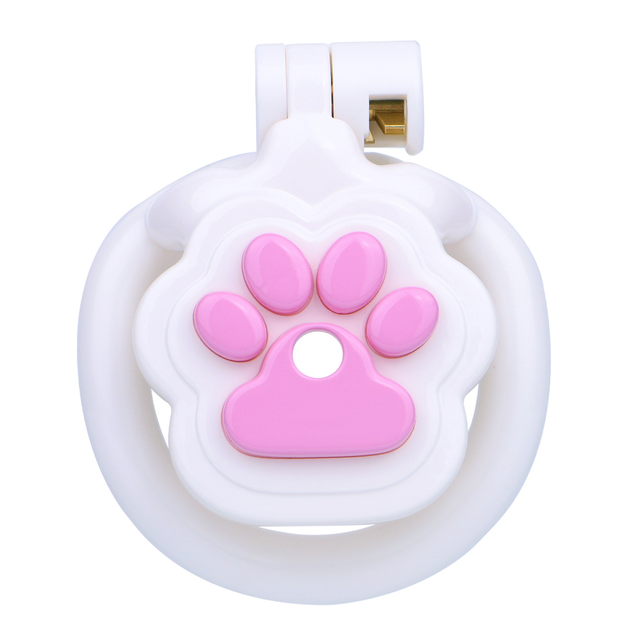 Cute Cat Paw Resin Chastity Lock —  White & Black Options