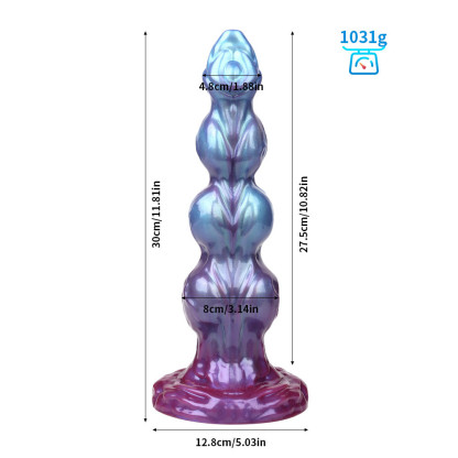 Canine-Inspired Fantasy Beaded Dildo – Creature Design Adult Toy