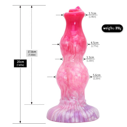 Knot-Inspired Fantasy Silicone Dildo with Textured Design & Suction Base