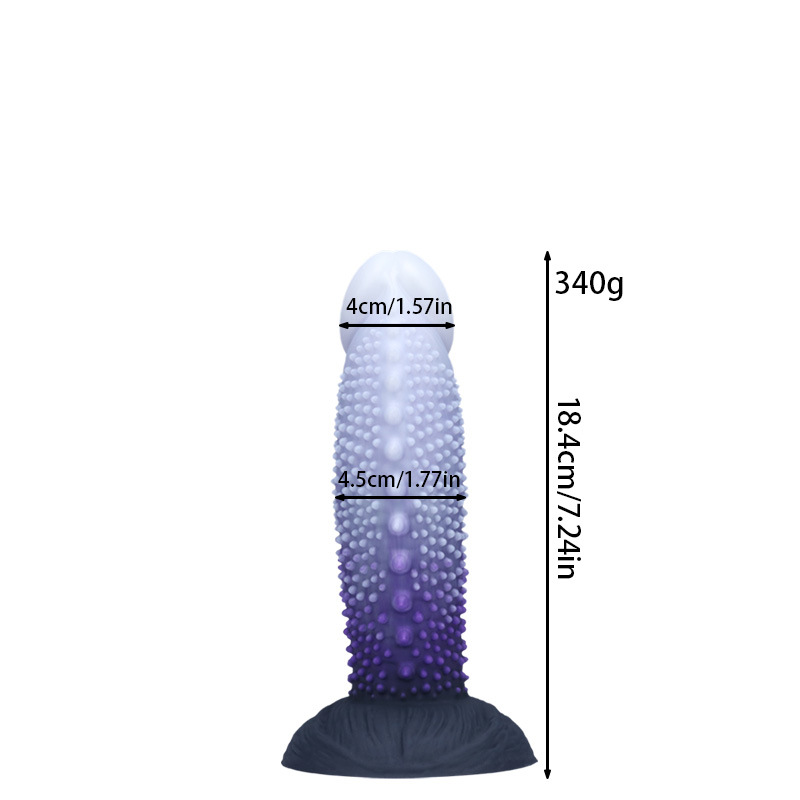 Fantasy Textured Silicone Dildo – Purple Monster Adult Toy