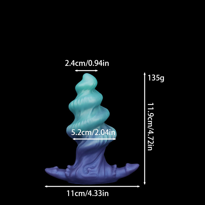 Fantasy Swirl Silicone Plug — Ocean Mist Gradient Design