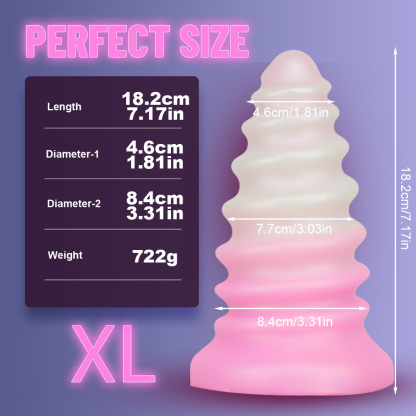 Threaded Anal Plug  – 4 Sizes Silicone Plugs