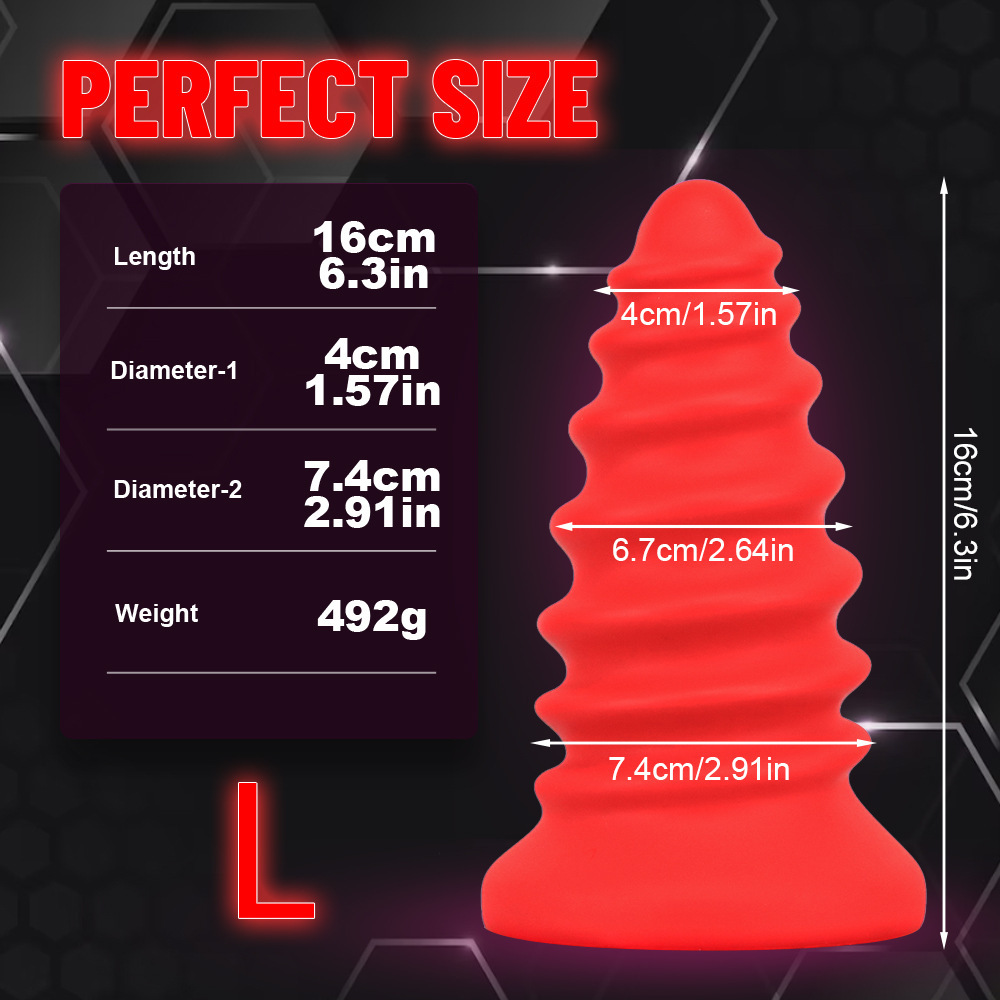 Threaded Anal Plug  – 4 Sizes Silicone Plugs