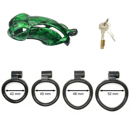 Aurora Series Chastity Cage – Iridescent 3D Printed Lock Device with Sculpted Vent Design