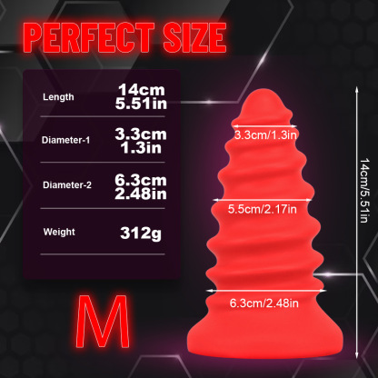 Threaded Anal Plug  – 4 Sizes Silicone Plugs