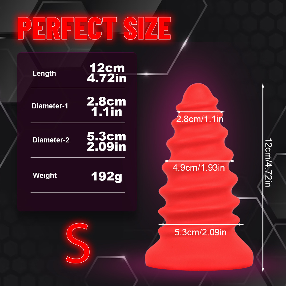 Threaded Anal Plug – 4 Sizes Silicone Plugs