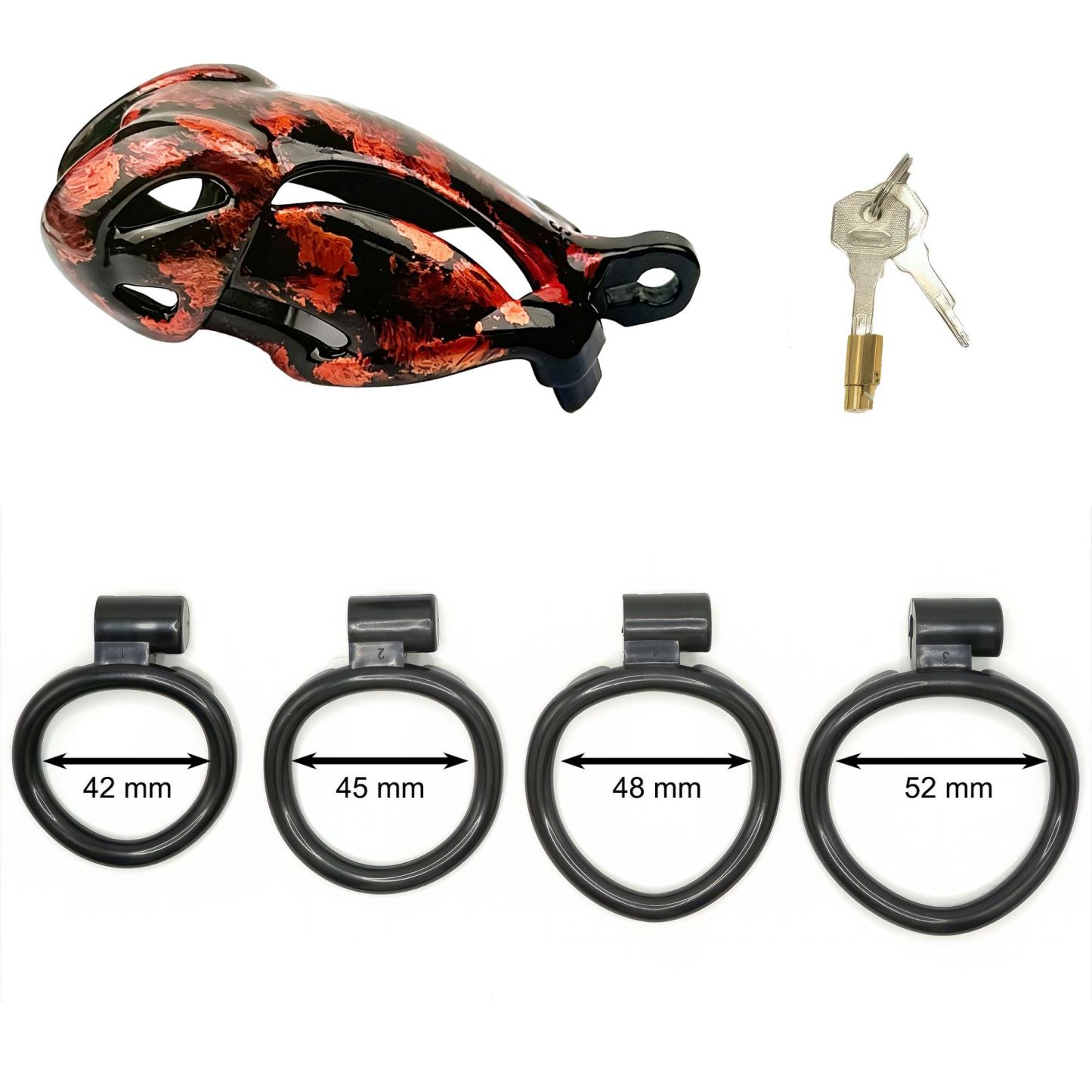 Aurora Series Chastity Cage – Iridescent 3D Printed Lock Device with Sculpted Vent Design