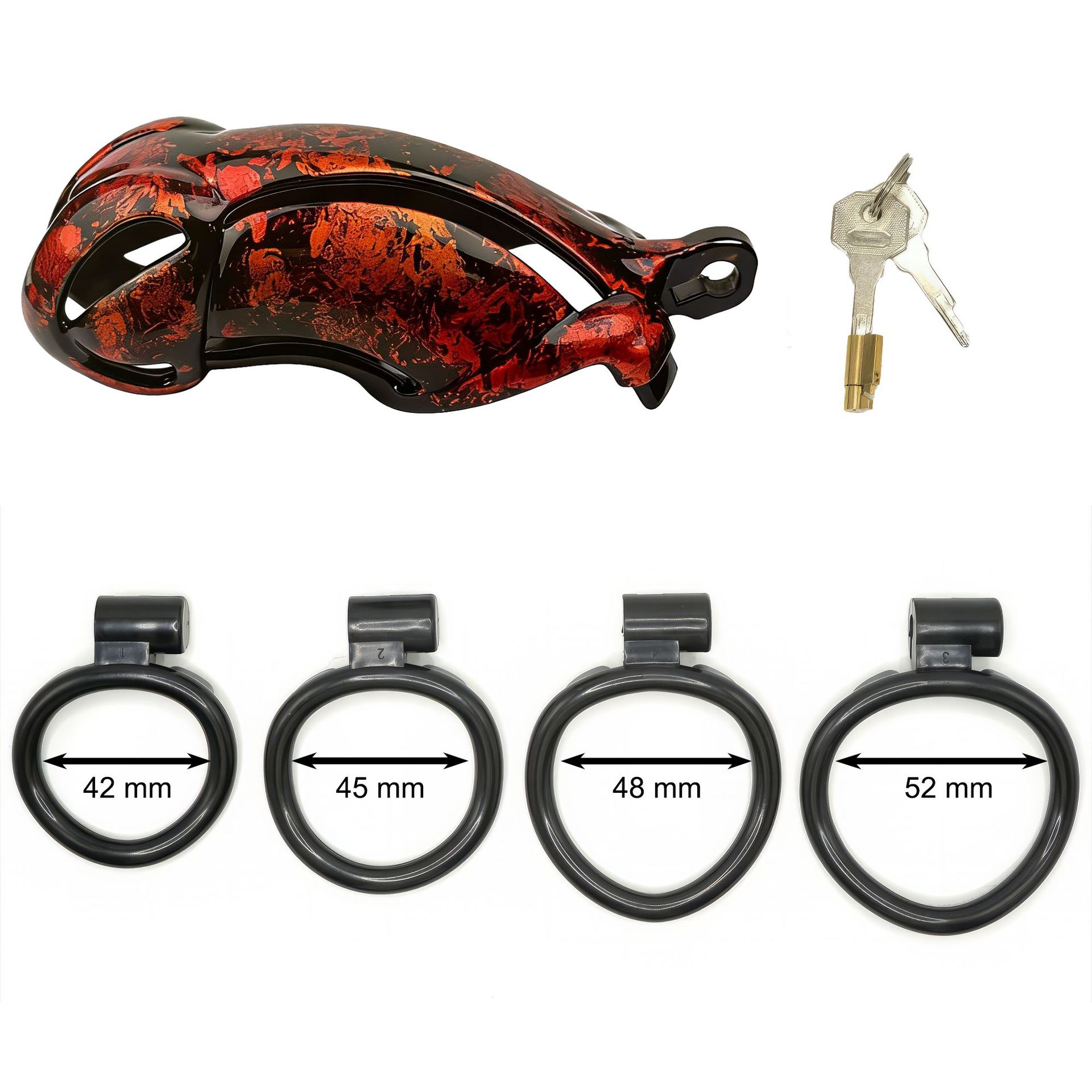 Aurora Series Chastity Cage – Iridescent 3D Printed Lock Device with Sculpted Vent Design