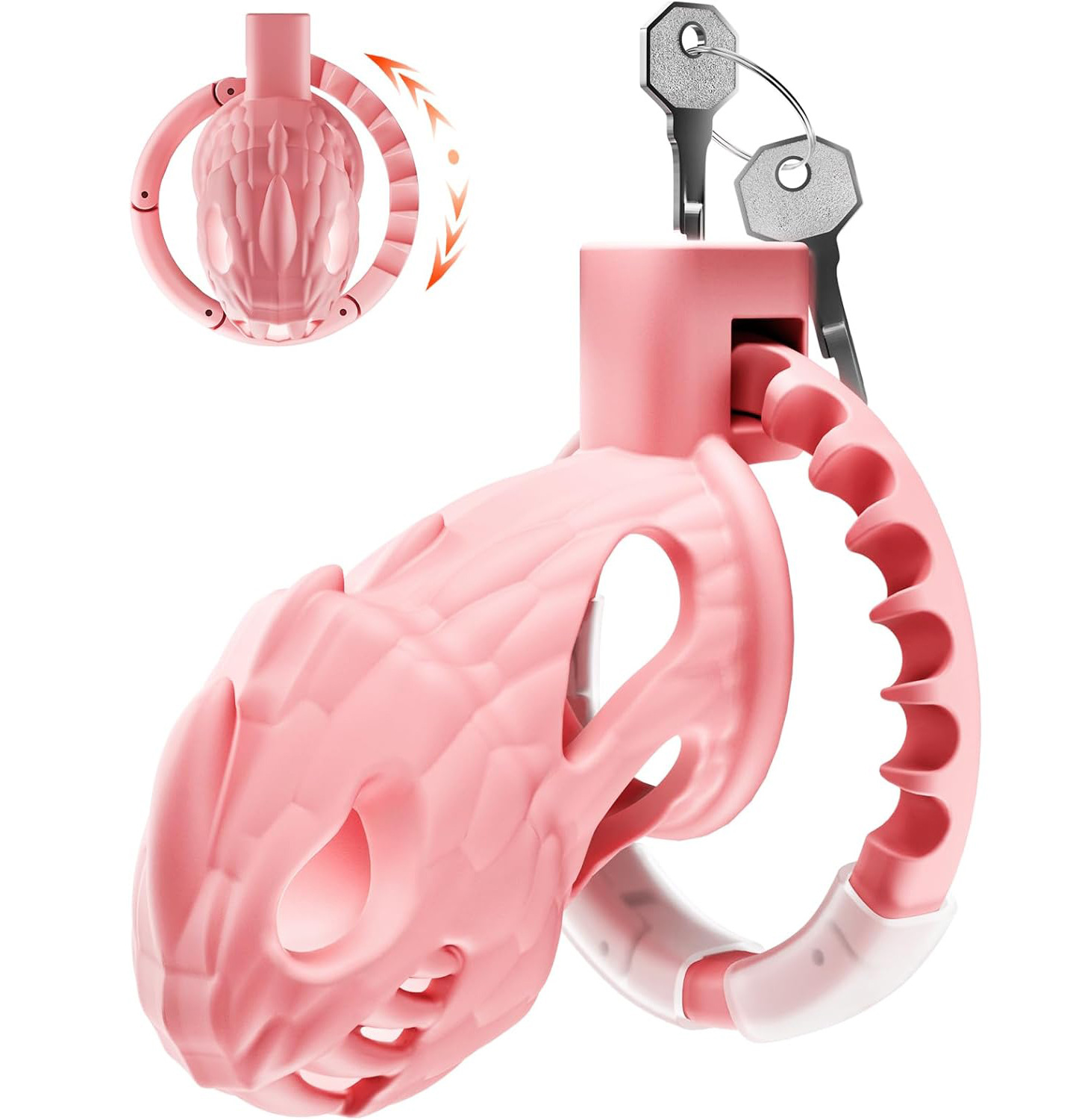 Dragon Head Self-Adjusting Chastity Cage
