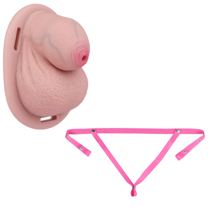 Realistic Silicone Chastity Lock with Decorative Cover
