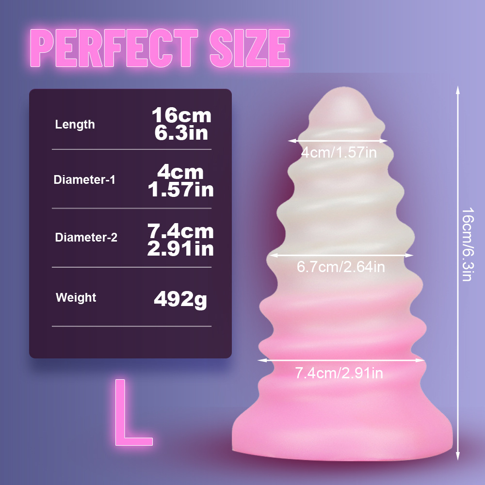 Threaded Anal Plug  – 4 Sizes Silicone Plugs